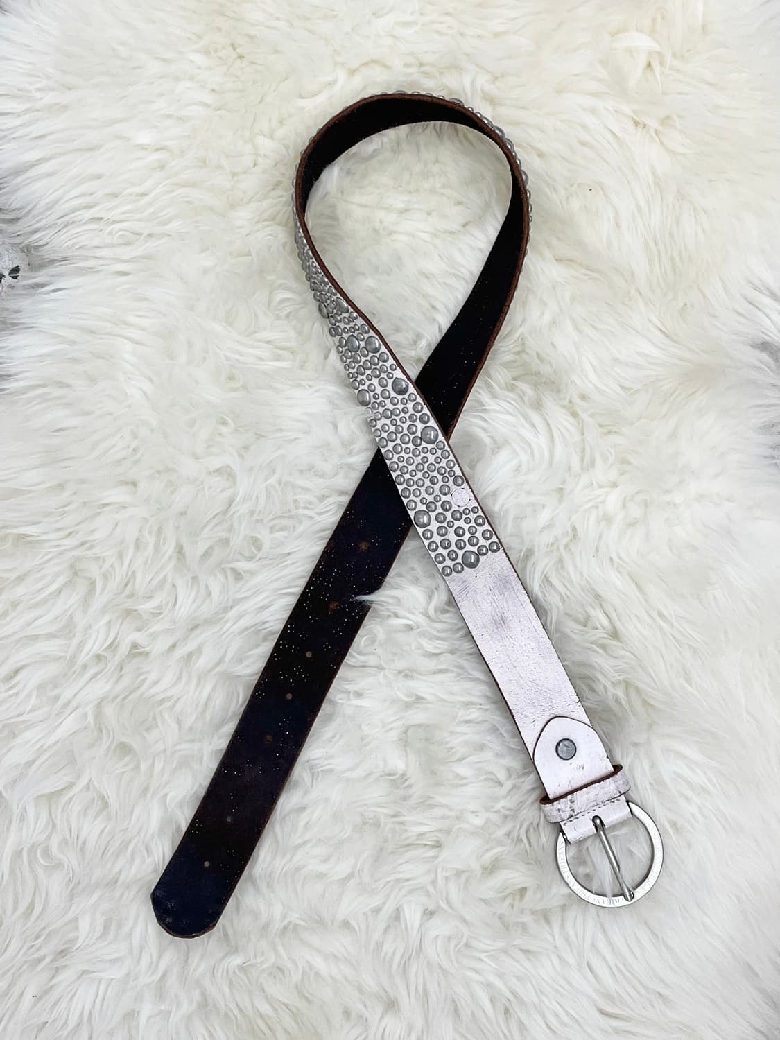 리얼레더 올스터드 버클 벨트 *레어 상품이미지6