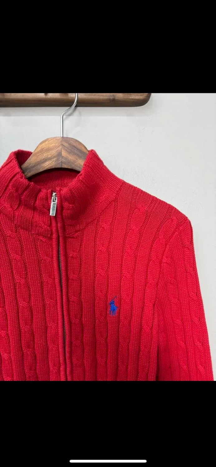 폴로 랄프로렌 스포츠 포니로고 꽈배기 스웨터 집업 H1151 상품이미지3