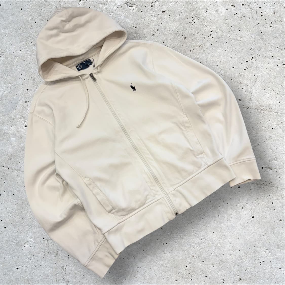 [M] 폴로 랄프로렌 화이트 스웻 후드집업 B826 상품이미지1