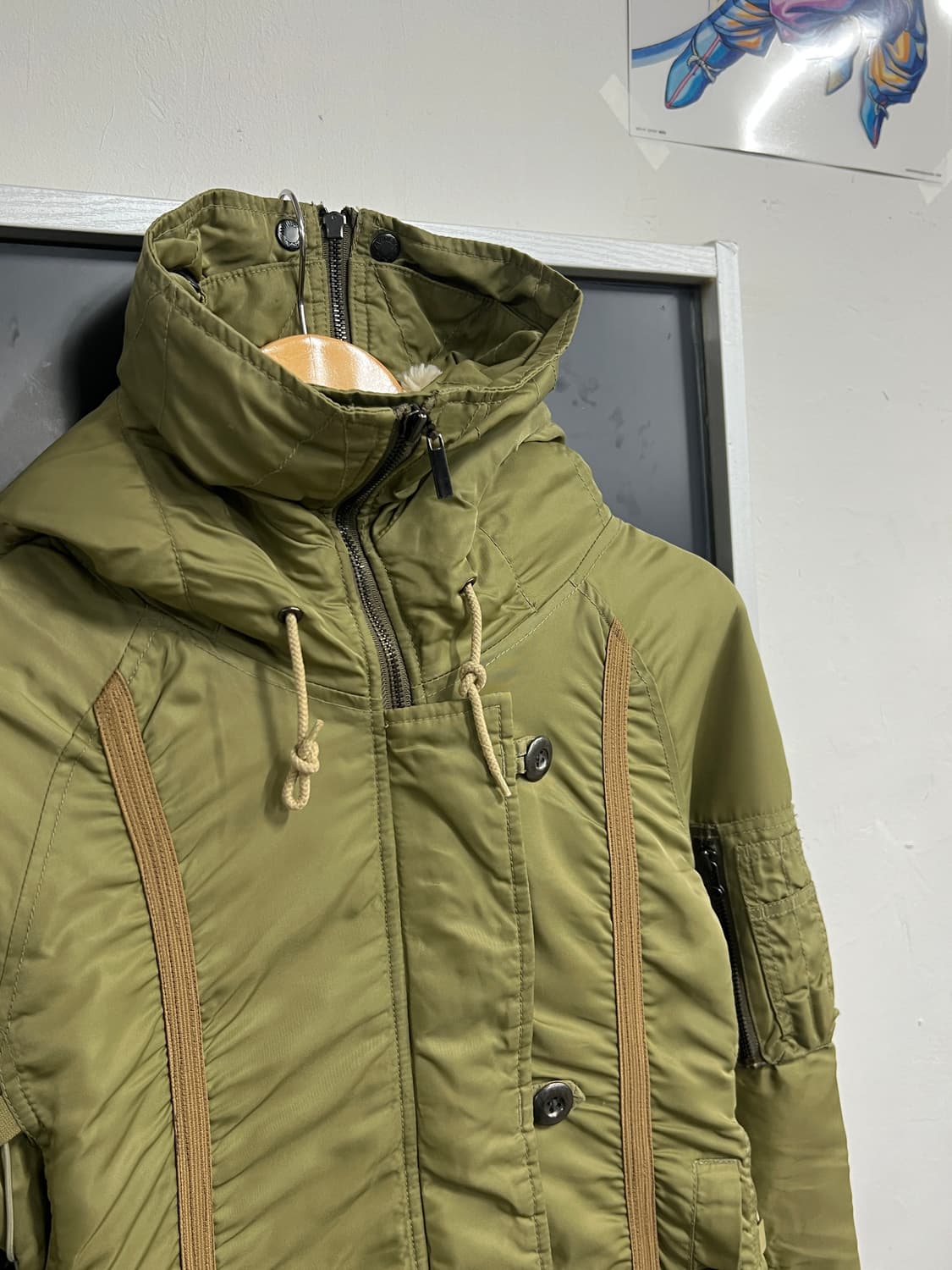 Avirex 아비렉스 N2B 플라이트 하이넥 후드 자켓 상품이미지2