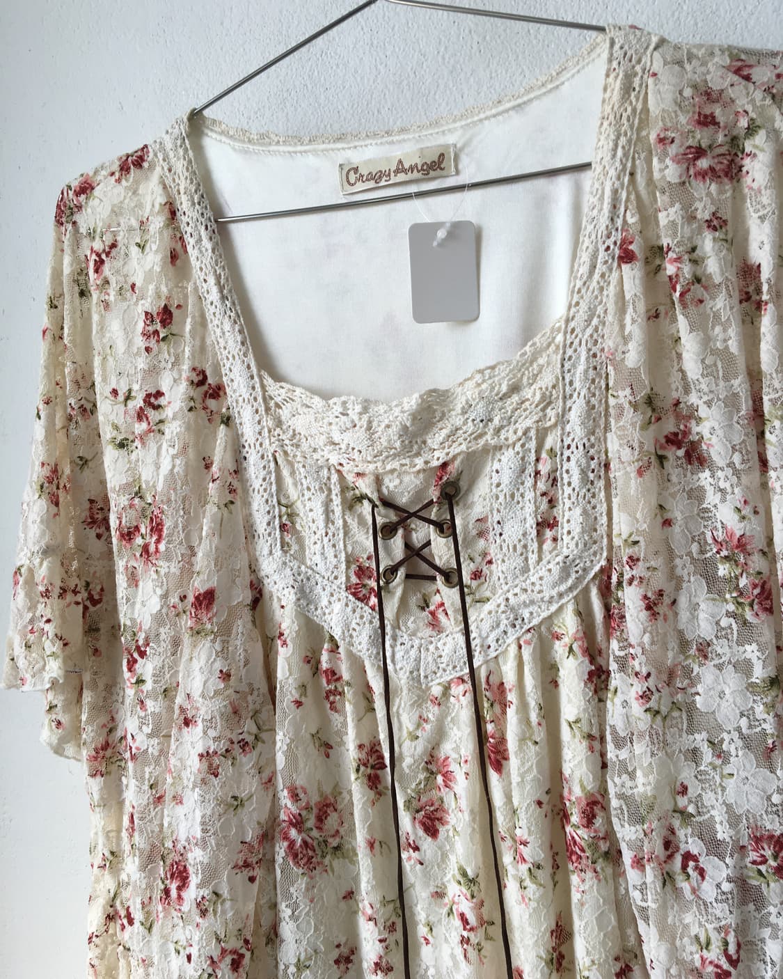 Flower pattern feather point cape top 상품이미지5