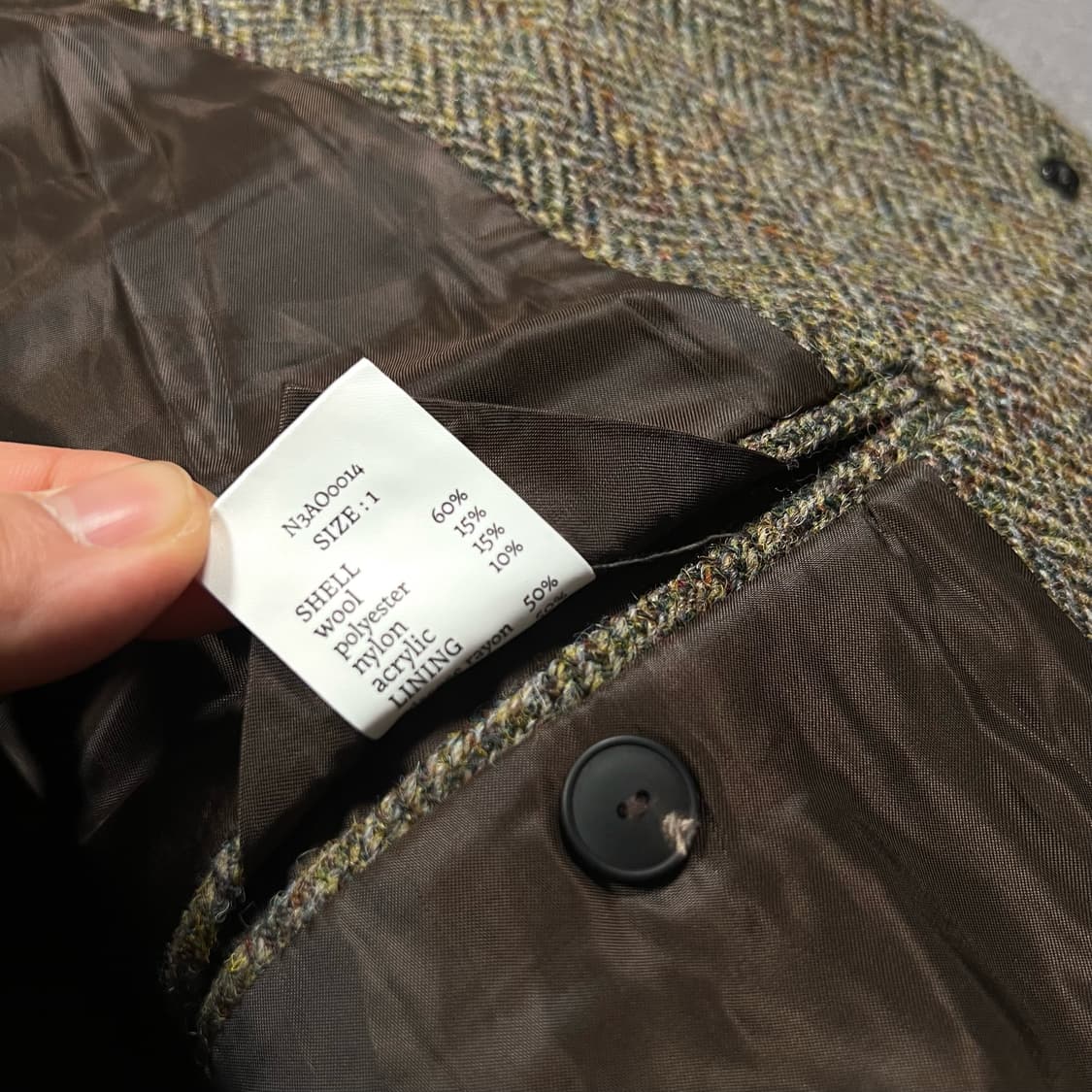 노맬렛 해리스 트위드 헤링본 울 블레이저 자켓 상품이미지6