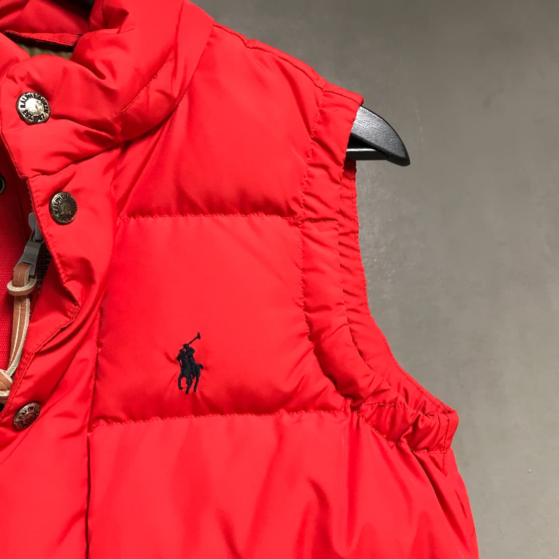 폴로 랄프로렌 패딩 조끼 레드 S(W) 상품이미지4