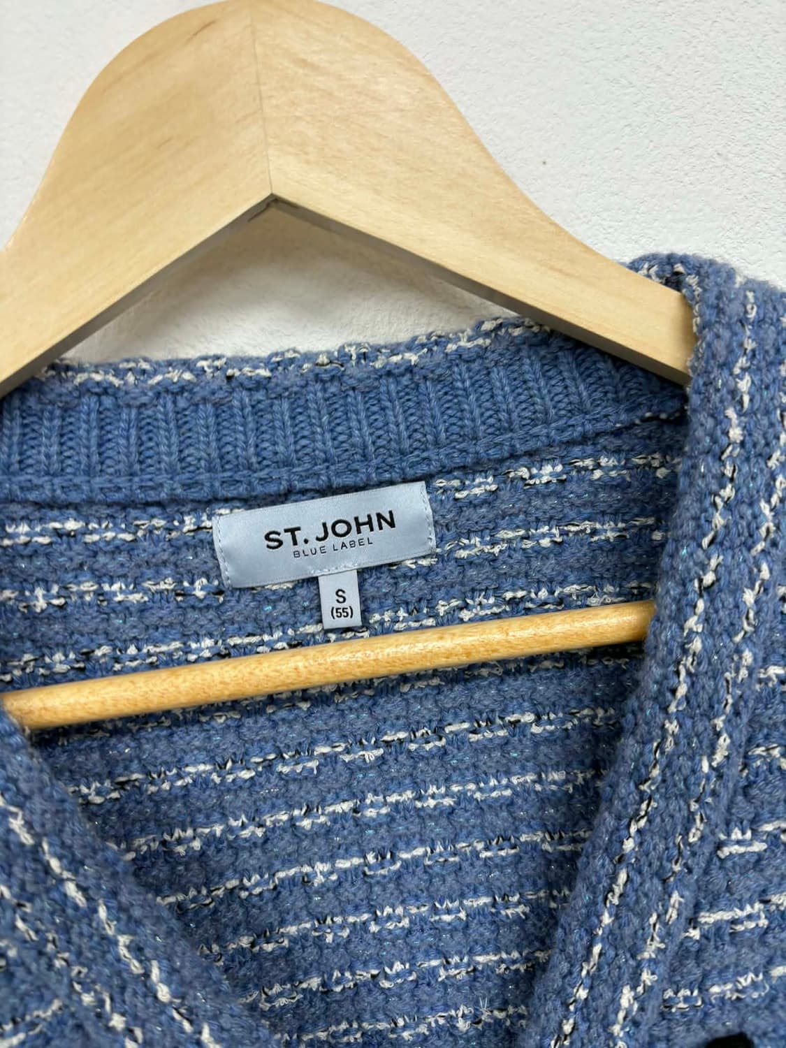 센존 블루라벨 21fw 한섬 울 트위드 니트 가디건 상품이미지3