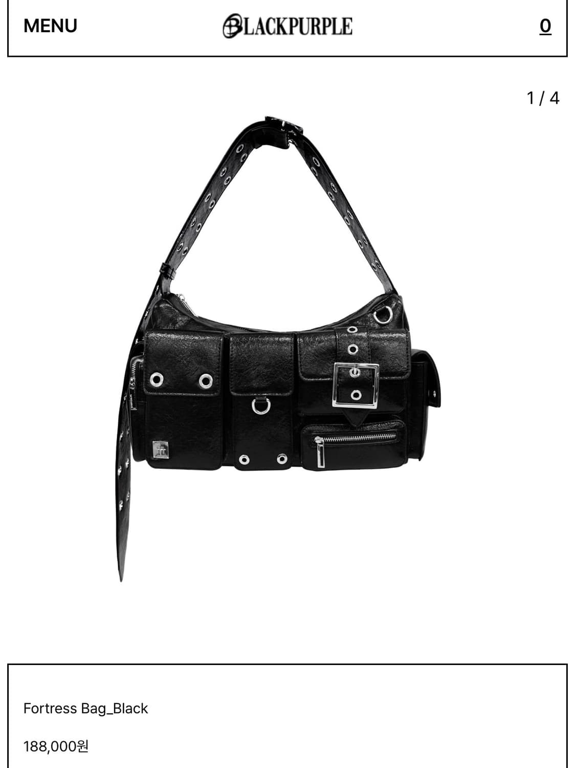 블랙퍼플 포트리스 백 블랙 (새제품) 상품이미지1