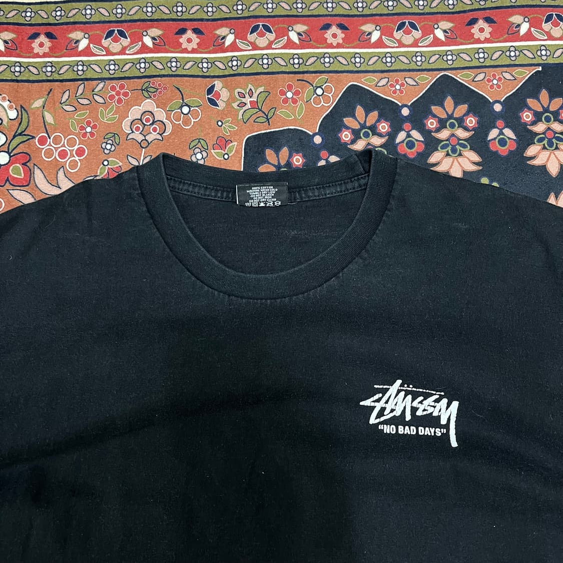 스투시 카네이션 빅로고 반팔티 L/100 상품이미지4