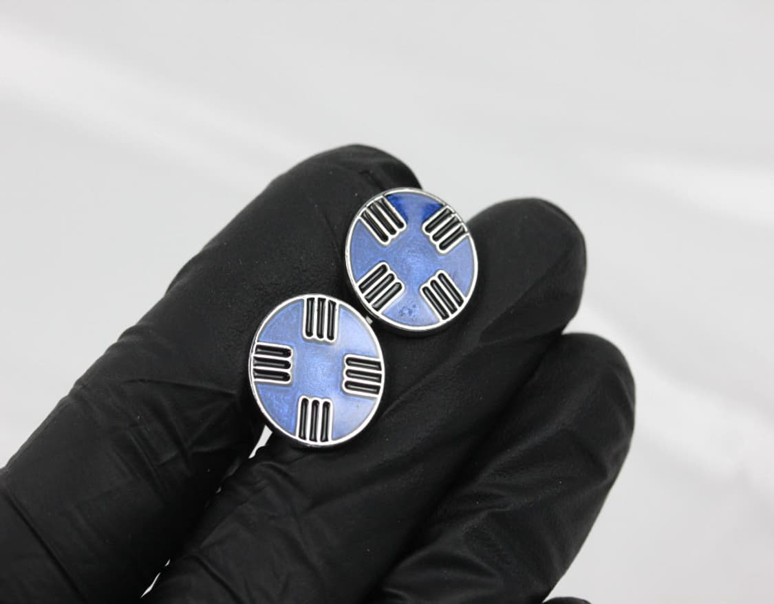 던힐 A등급 실버925 은 보증서 포함 남자 명품 커프스 상품이미지7