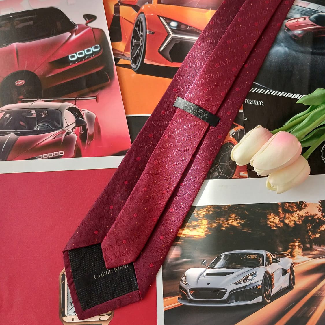 켈빈클라인 컬렉션 로고 자카드 넥타이 9cm B등급 A19021 상품이미지4
