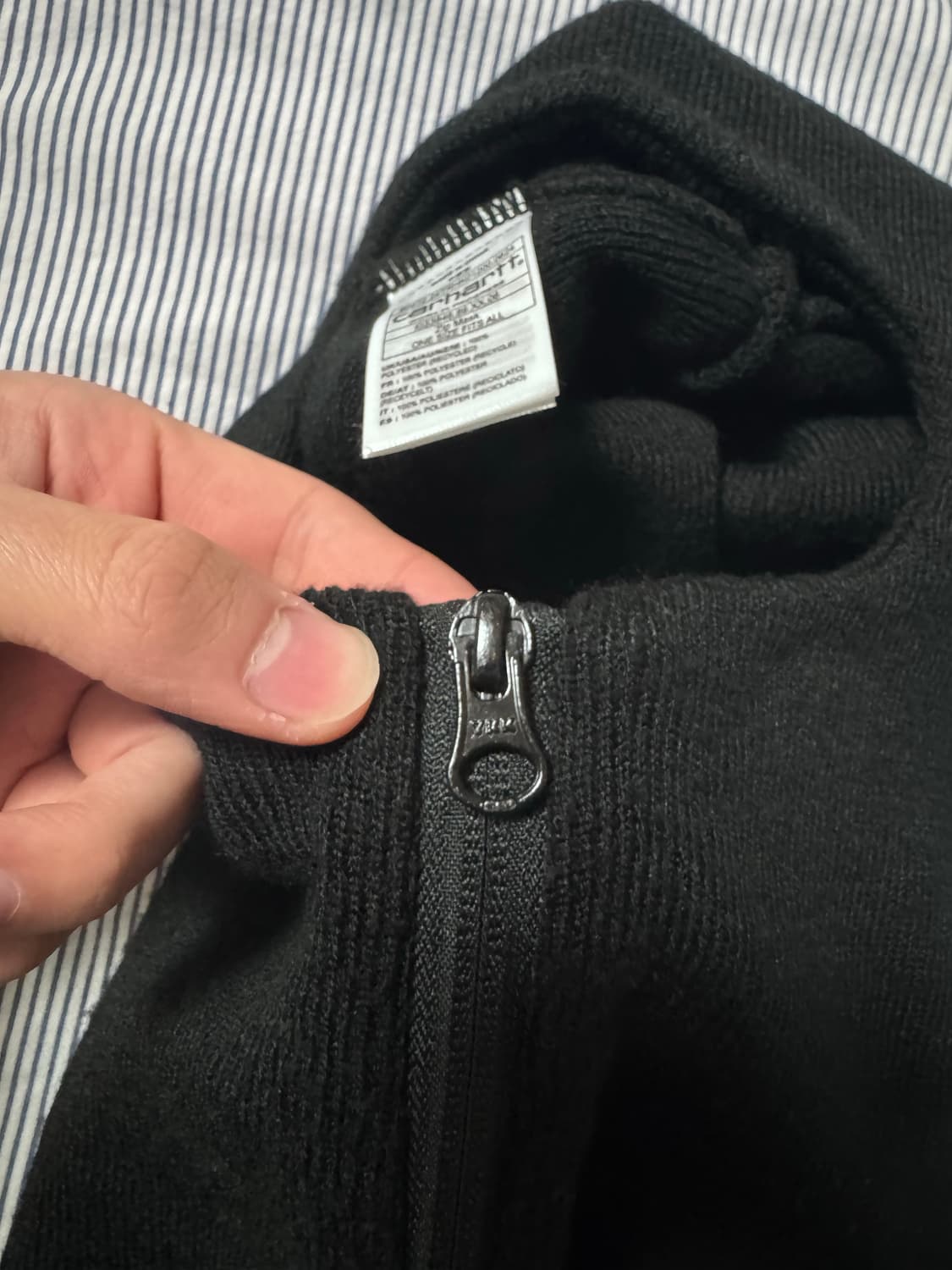 칼하트 wip 집업 바라클라바 블랙 상품이미지7