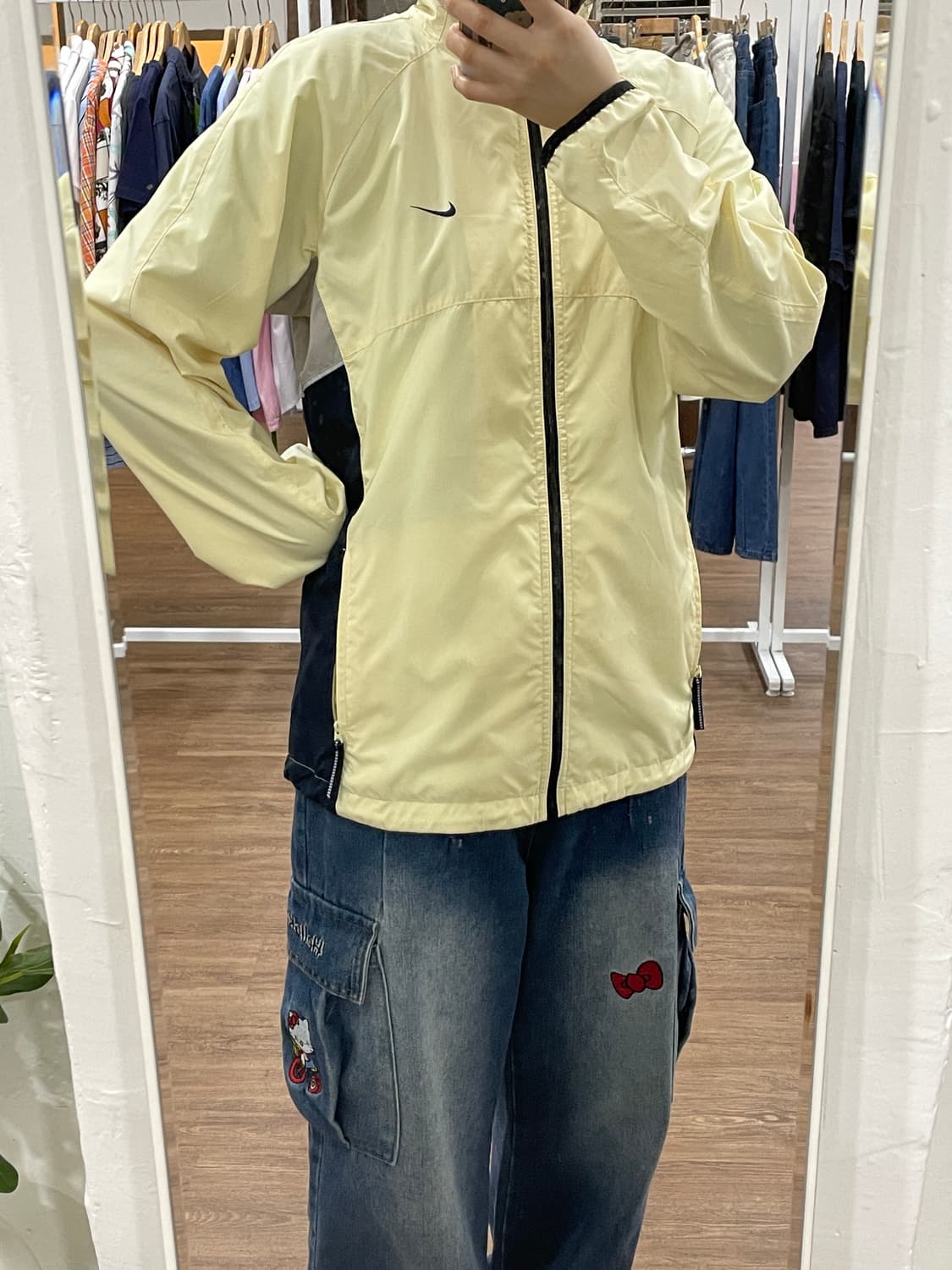 나이키 노랑 올드스쿨 바람막이 상품이미지6