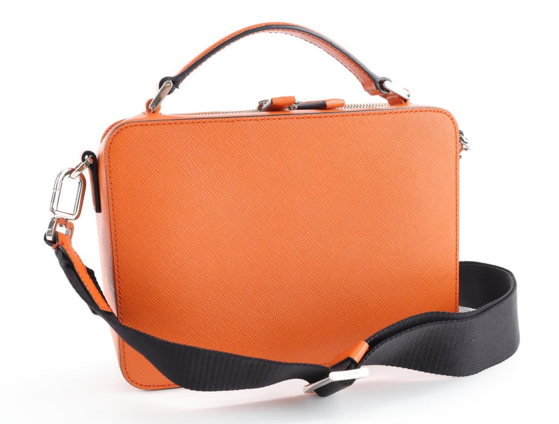 프라다 사피아노 레더 브리크 백 크로스백 파파야 상품이미지4