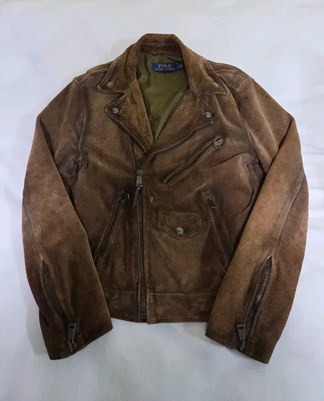 폴로 랄프로렌 스웨이드 더블라이더 자켓 상품이미지1