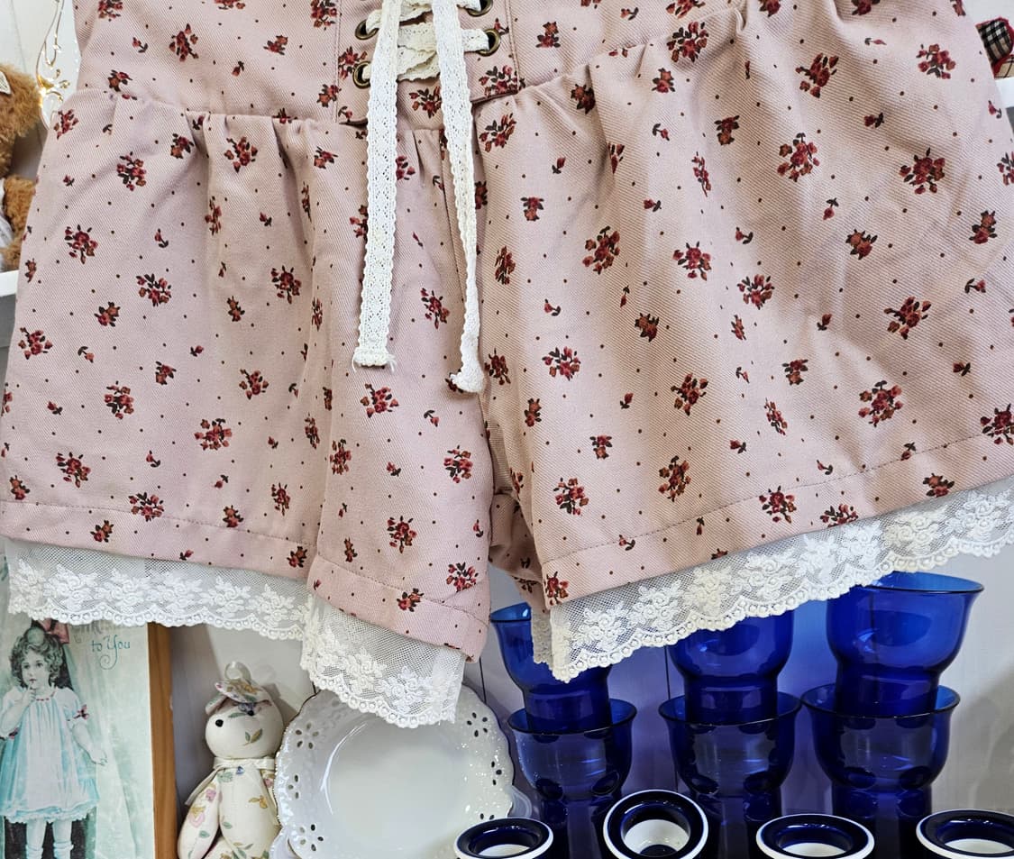 플라워 레이스 레이어드 코르셋 팬츠 상품이미지4