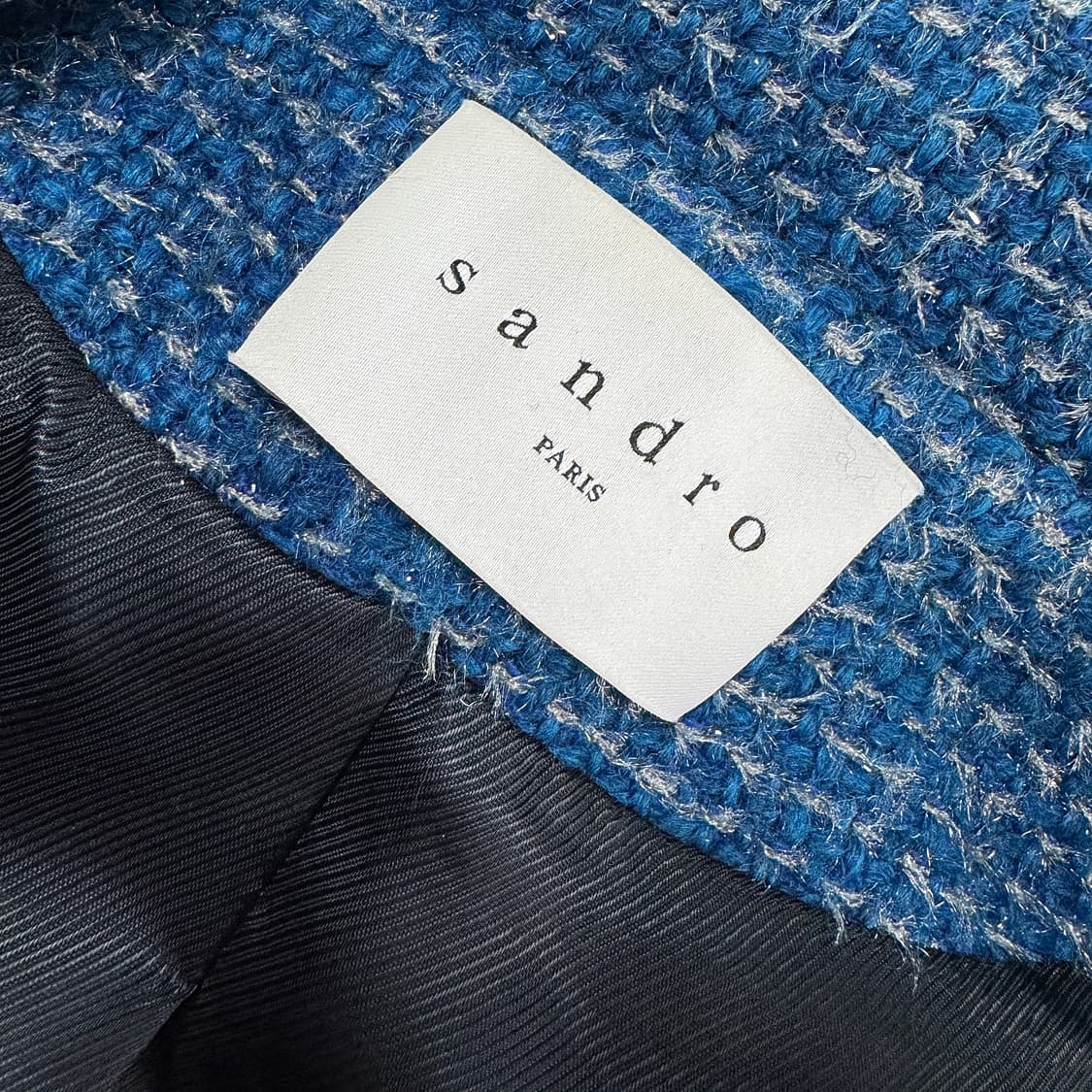 산드로 패치 디테일 울 트위드 자켓 상품이미지4