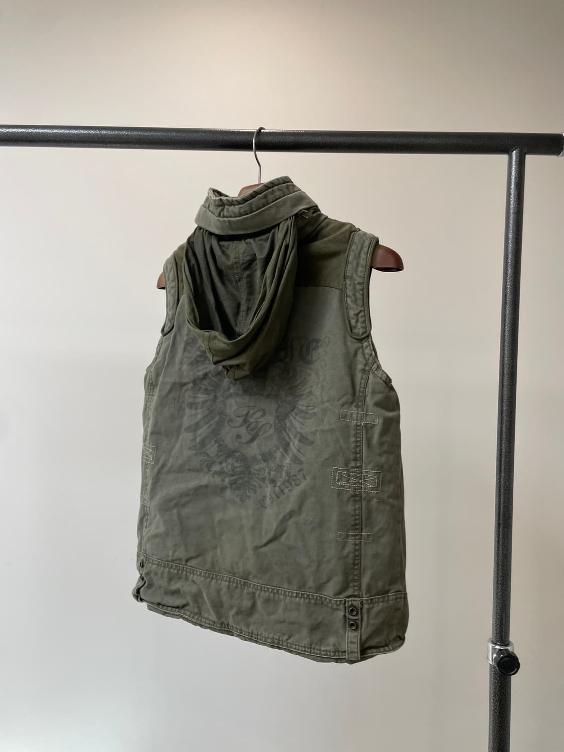 (M) 빅 세븐 락시크 펑크 히든 후드 베스트 상품이미지5