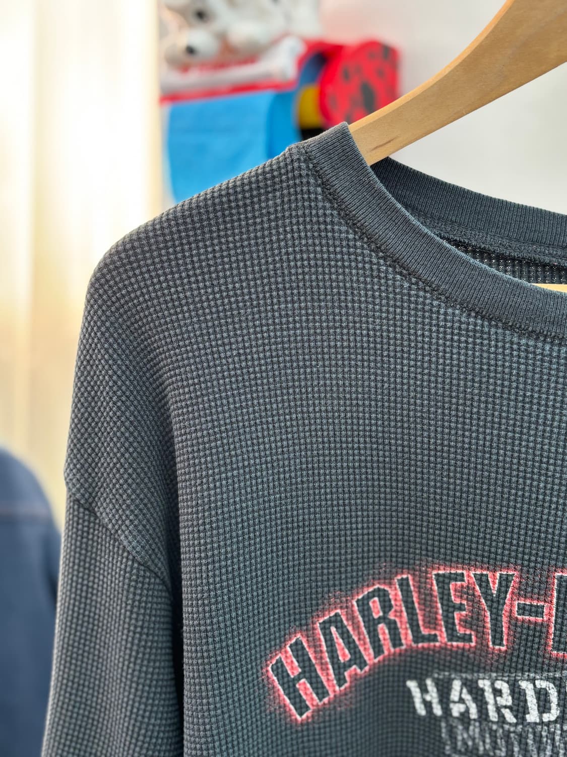 Vintage Harley Davidson Waffle T 상품이미지3