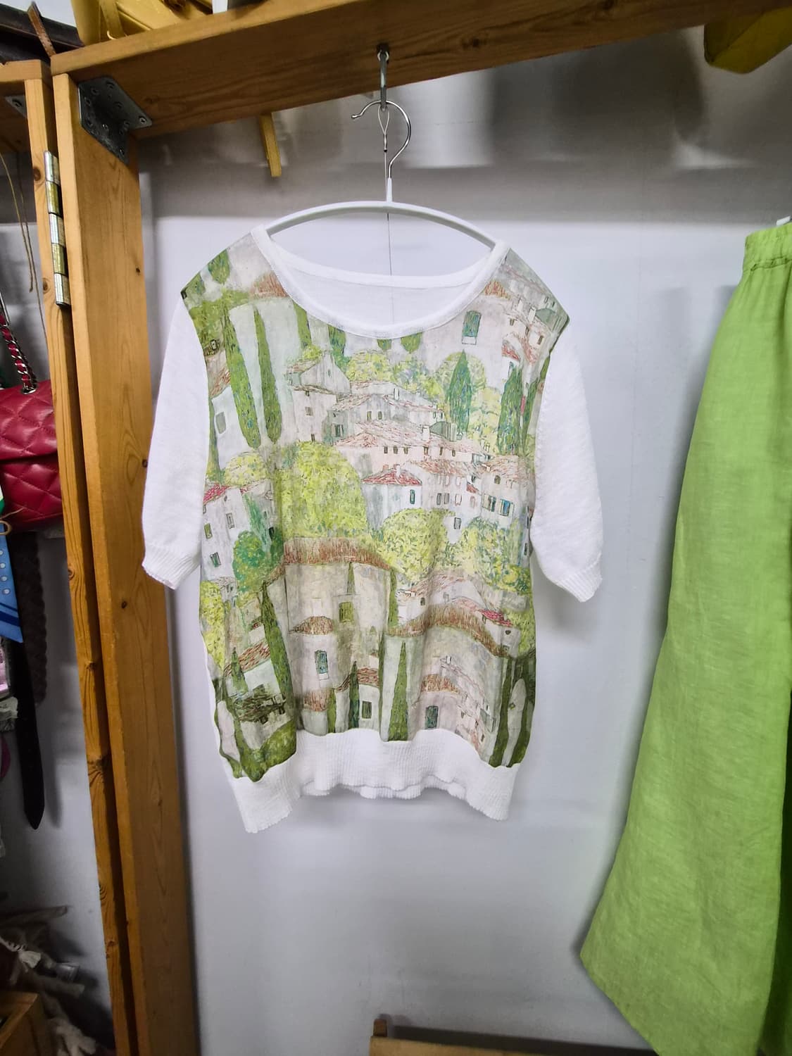 듀엘 린넨 수채화 여름니트. GALERIE VIE  린넨 스커트 상품이미지2