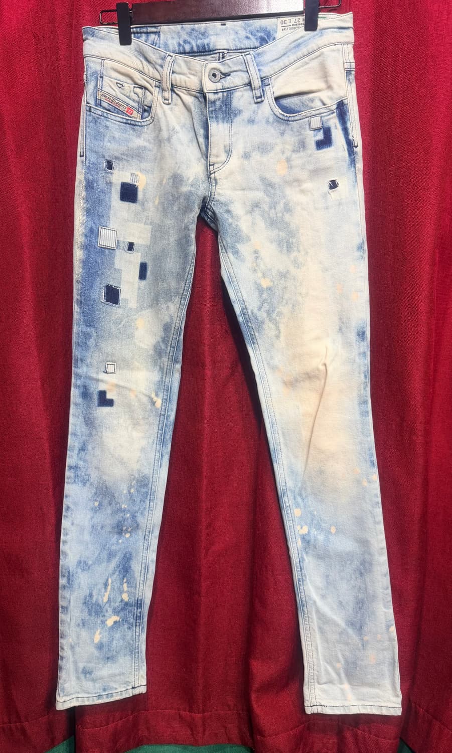 디젤 연청 패치워크 워싱 스키니진 27 상품이미지2