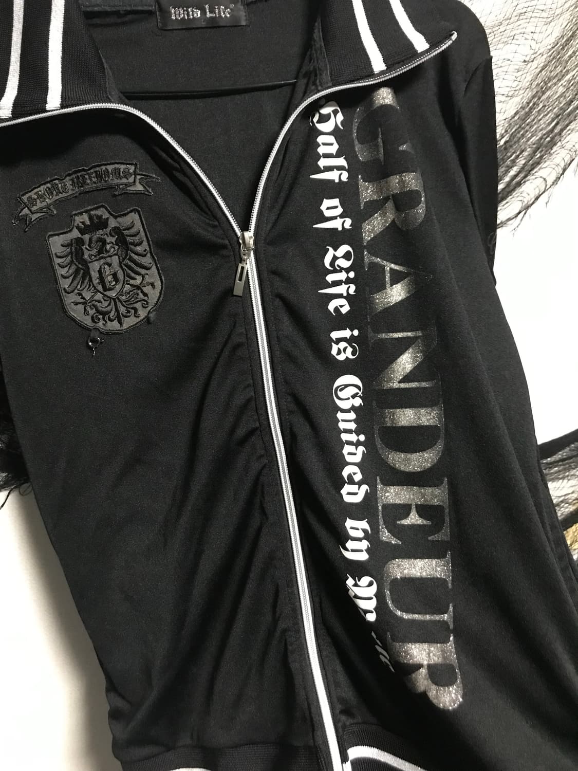 00s punk mood glitter printing halfsleev 상품이미지2
