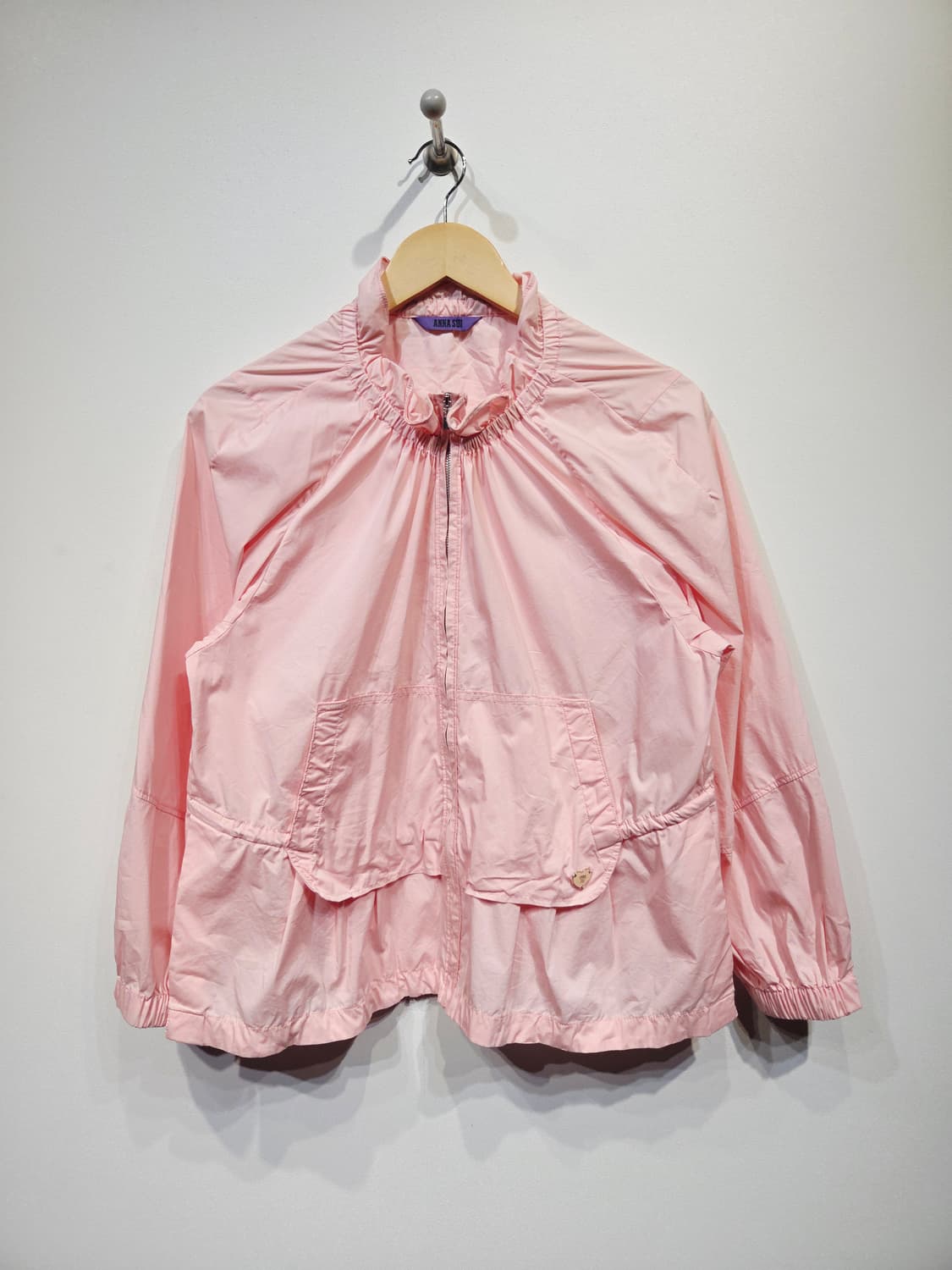 ANNA SUI 안나수이 핑크 셔링 밴딩 집업 자켓 상품이미지2