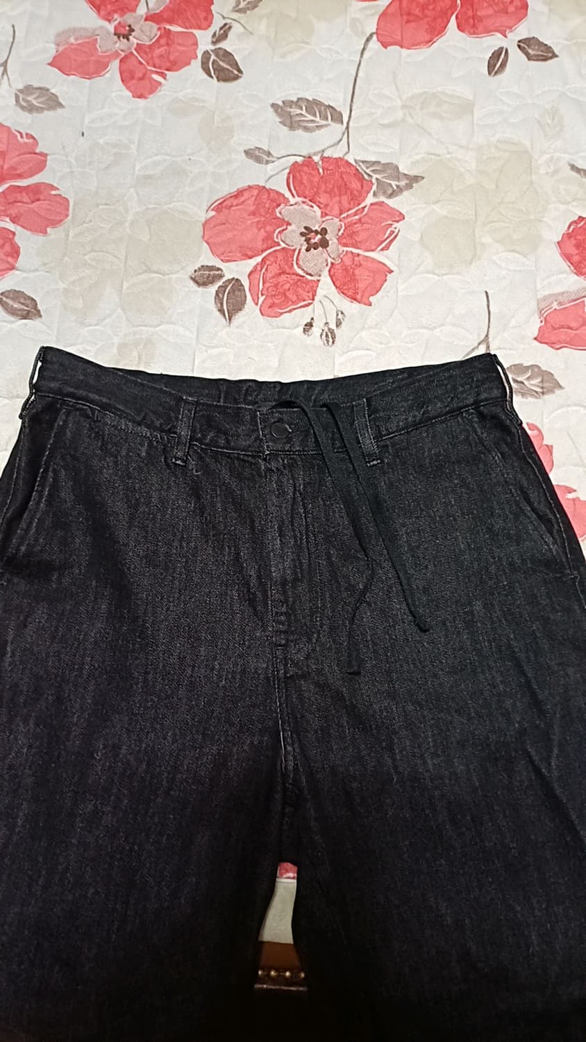 유니클로 와이드블랙진 33인치 기장103 상품이미지4