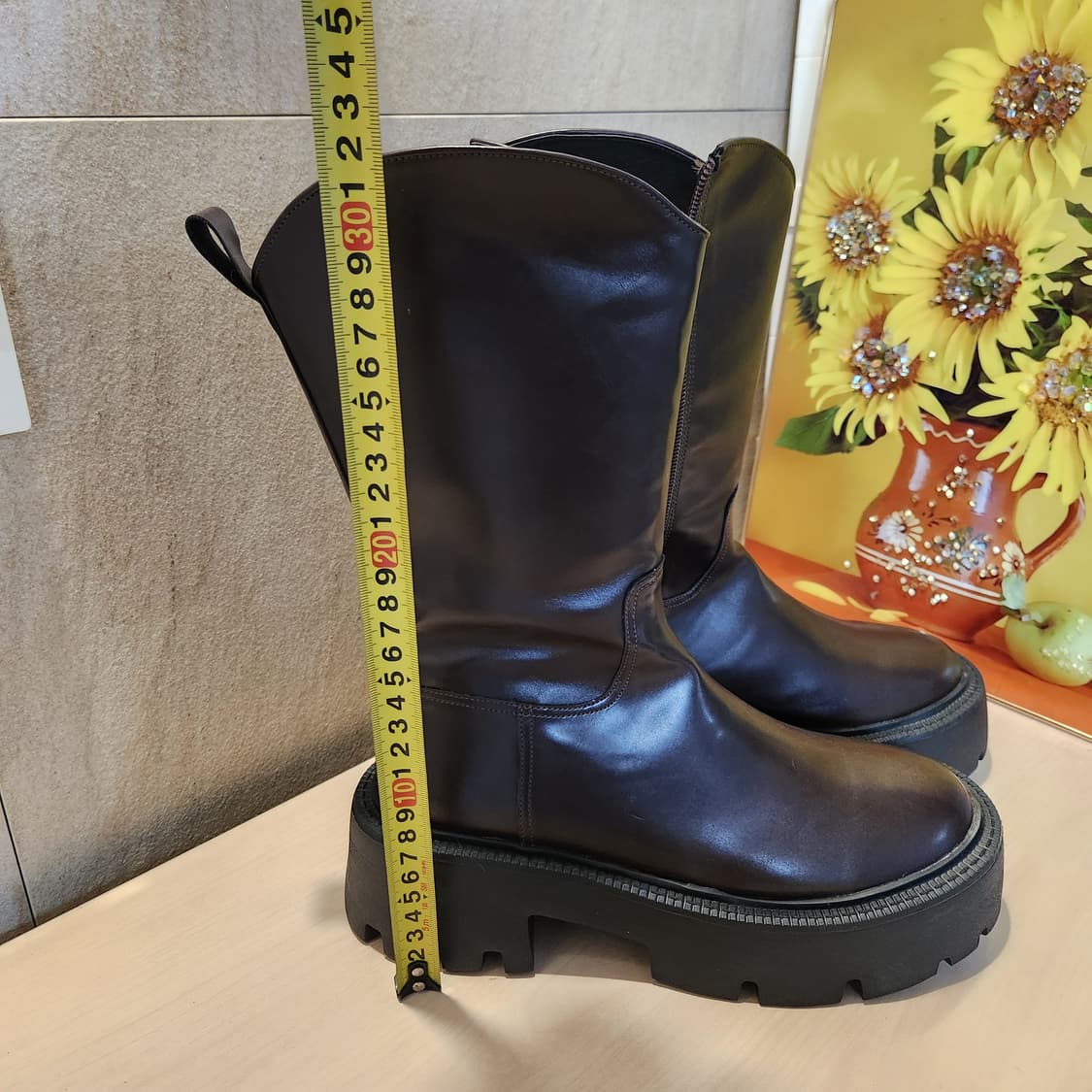 “초콜릿 러그솔 통굽 미들부츠✨ 실루엣 미쳤어요”250 상품이미지9