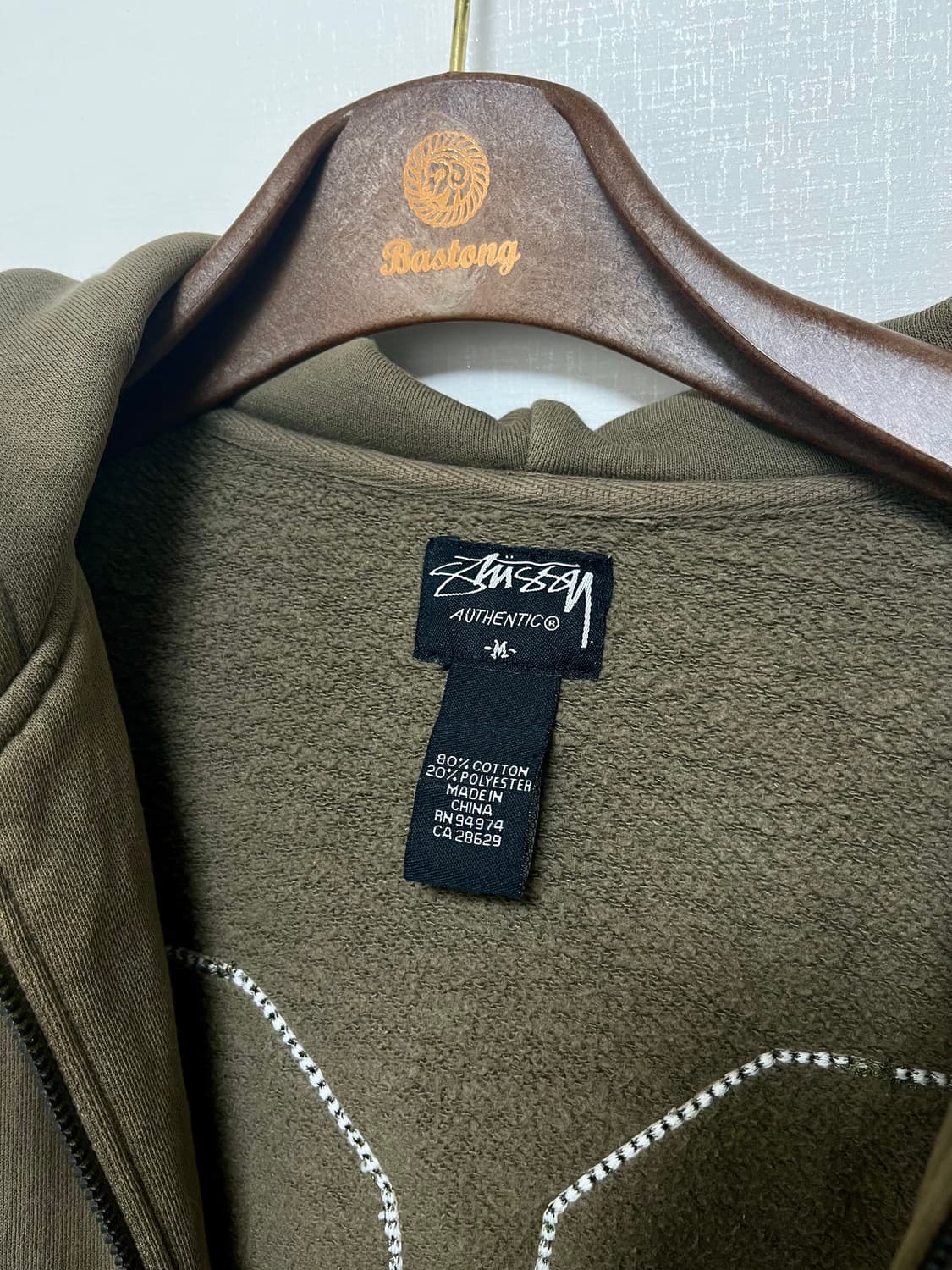 빈티지 스투시 월드투어 카모 체크 후드 상품이미지6