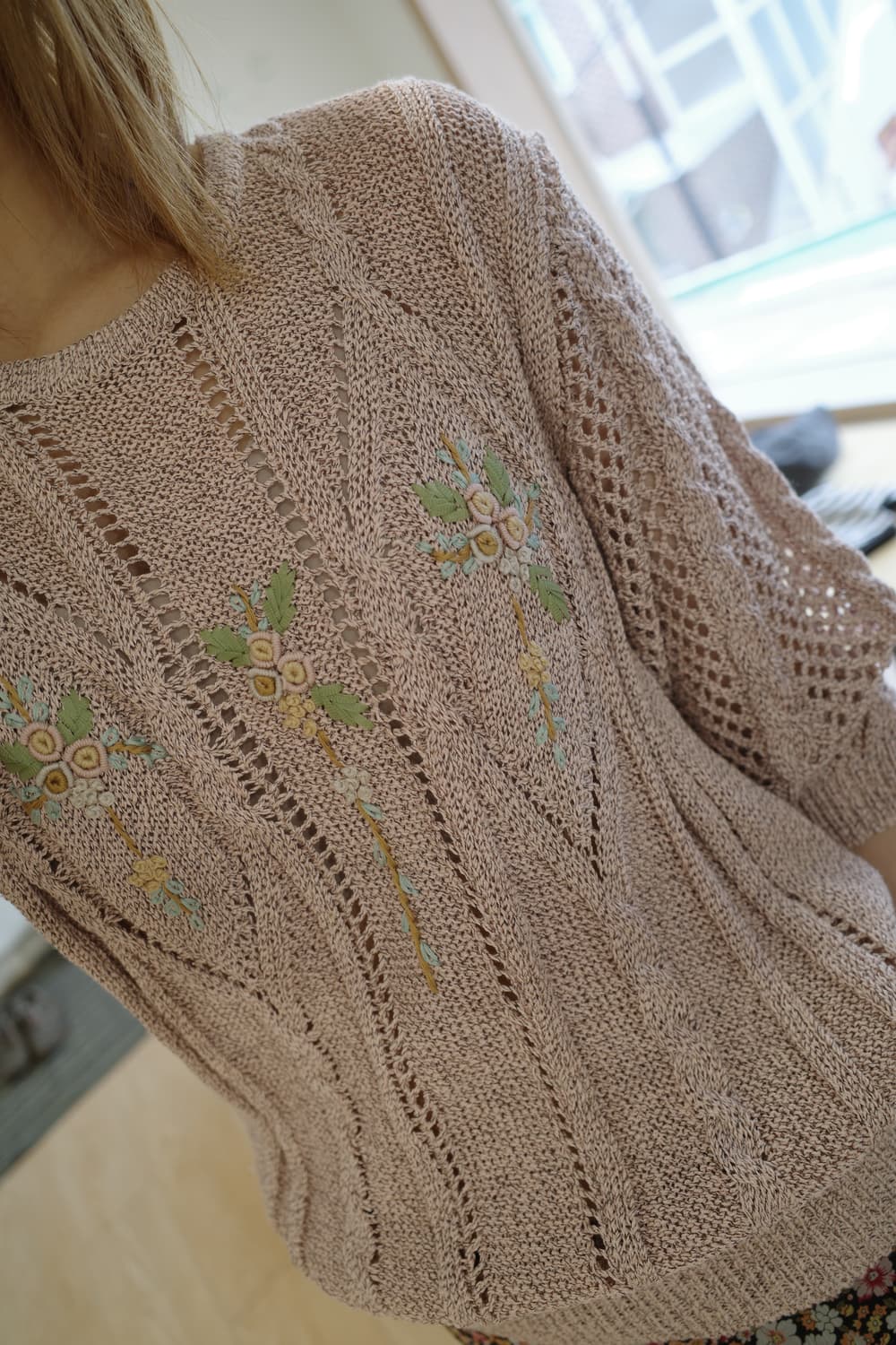 뜨개 꽃 빈티지 니트 상품이미지1