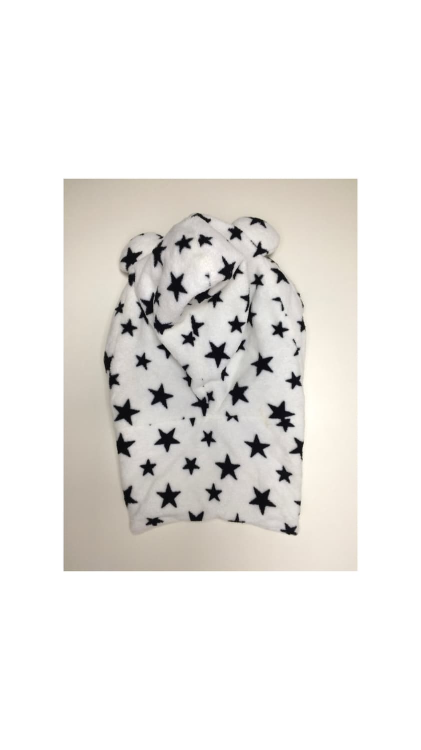 빈티지 화이트 별 무늬 후드 털 백팩 상품이미지4