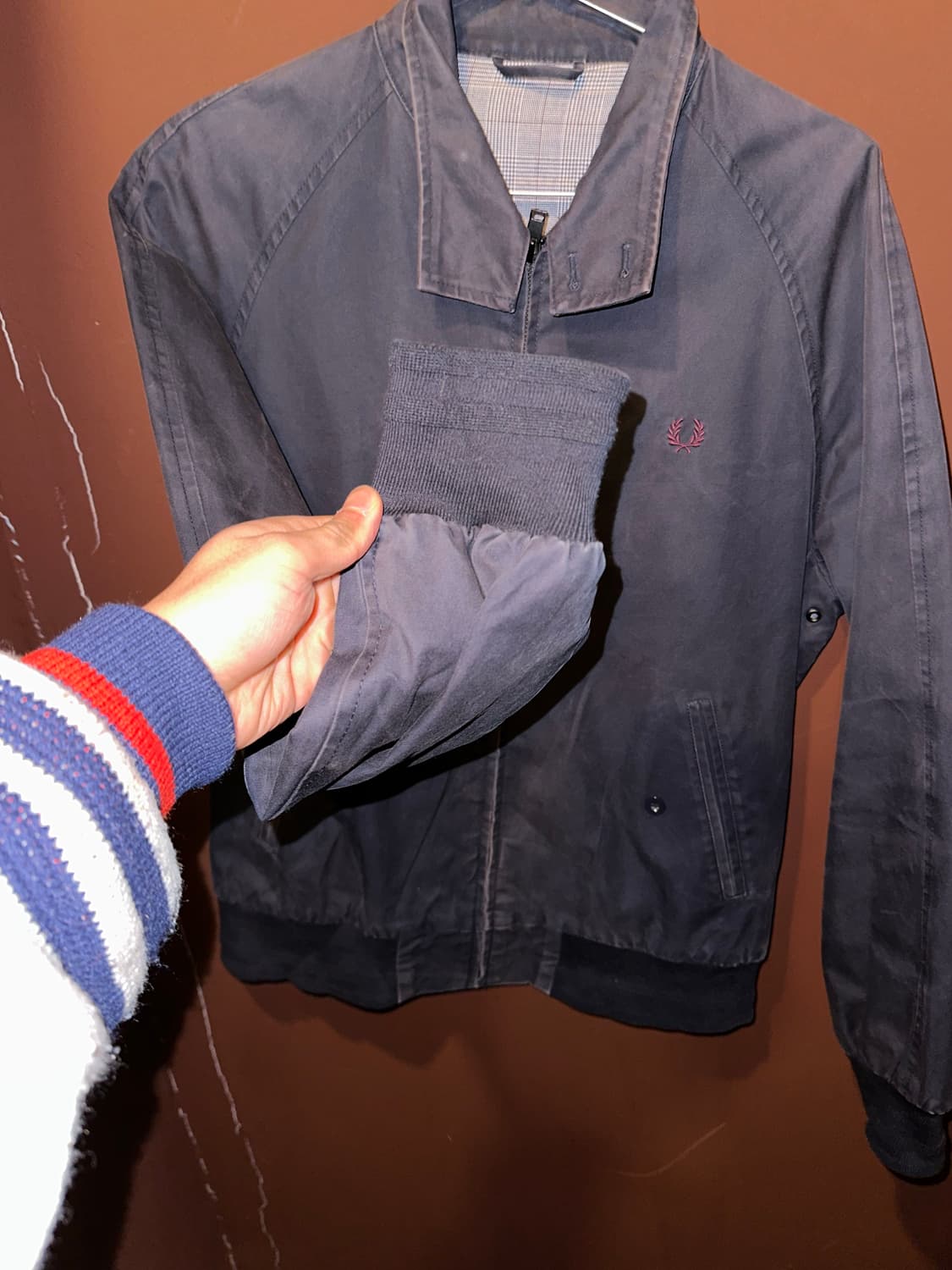 Japanese FRED PERRY navy ZP JK 상품이미지3