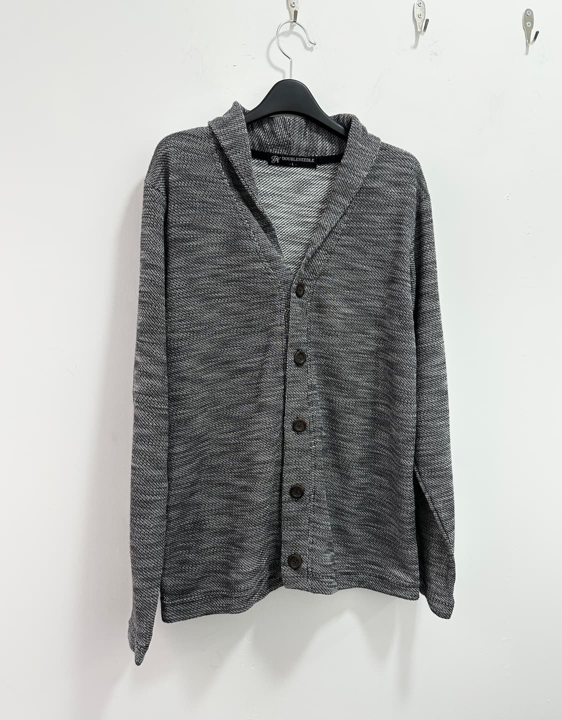 Double needle shawl collar cardigan 상품이미지1