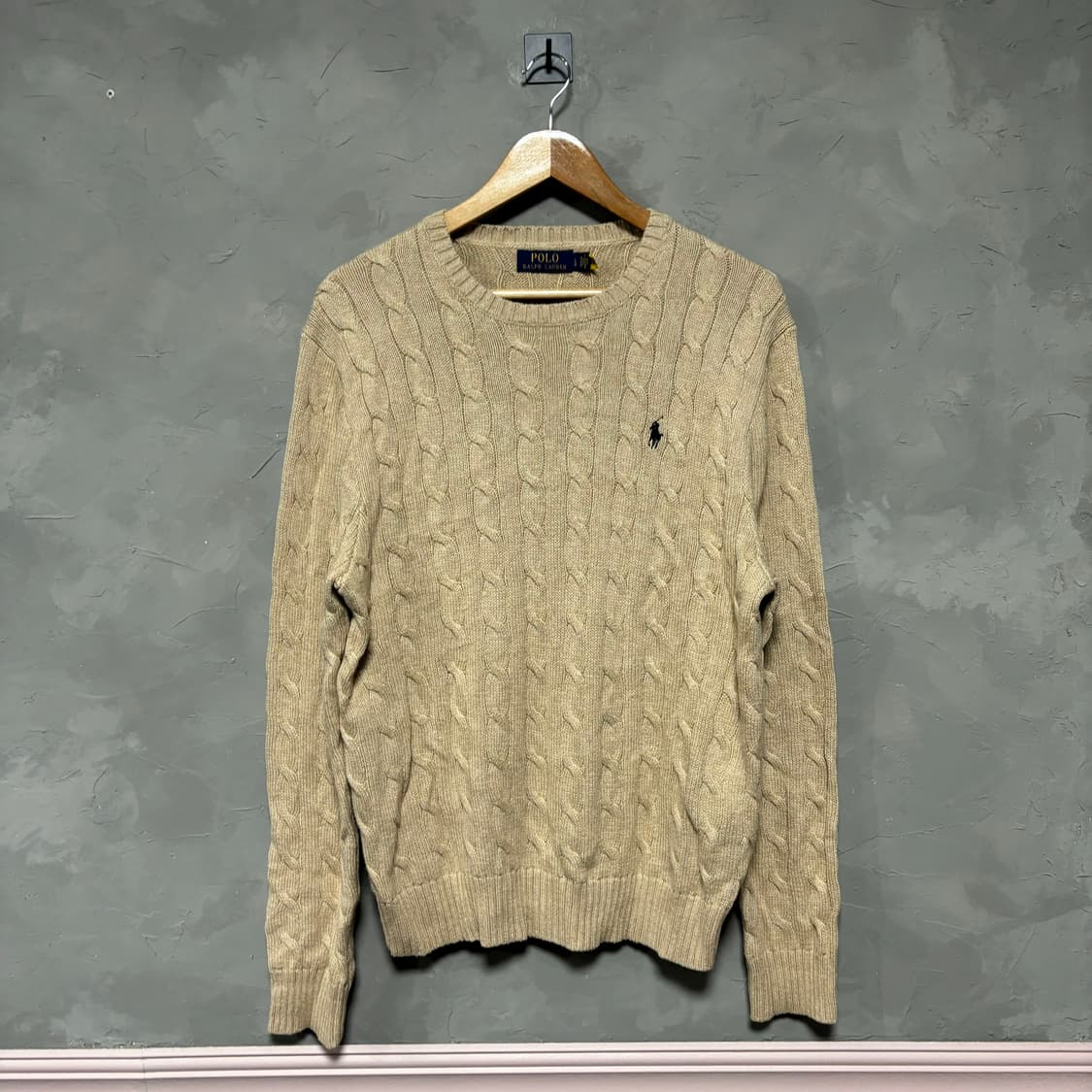 폴로 랄프로렌 신형 꽈배기 니트 베이지 상품이미지1