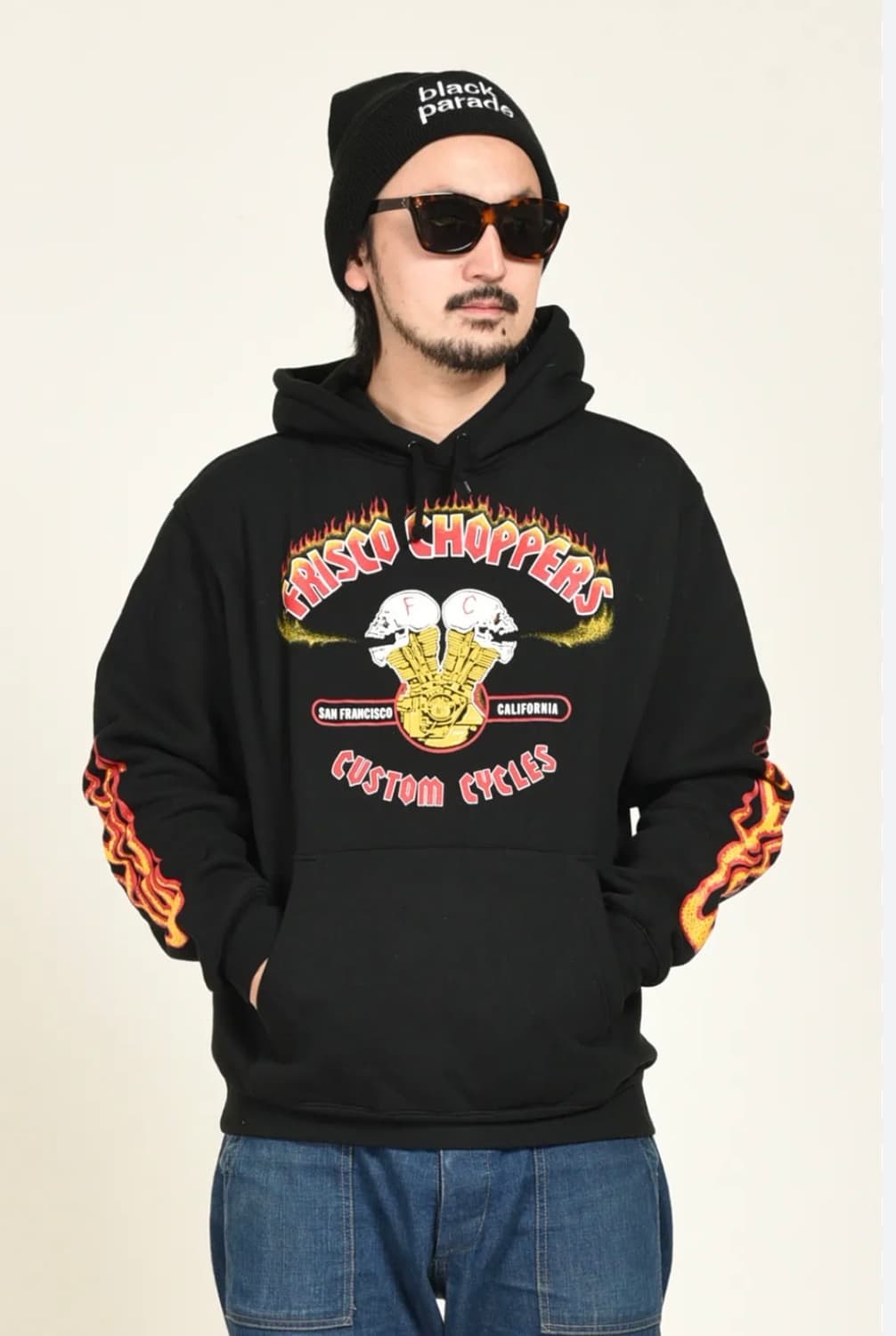 빈티지 프리스코 차퍼스 FRISCO CHOPPERS 로고 후디 S 상품이미지1