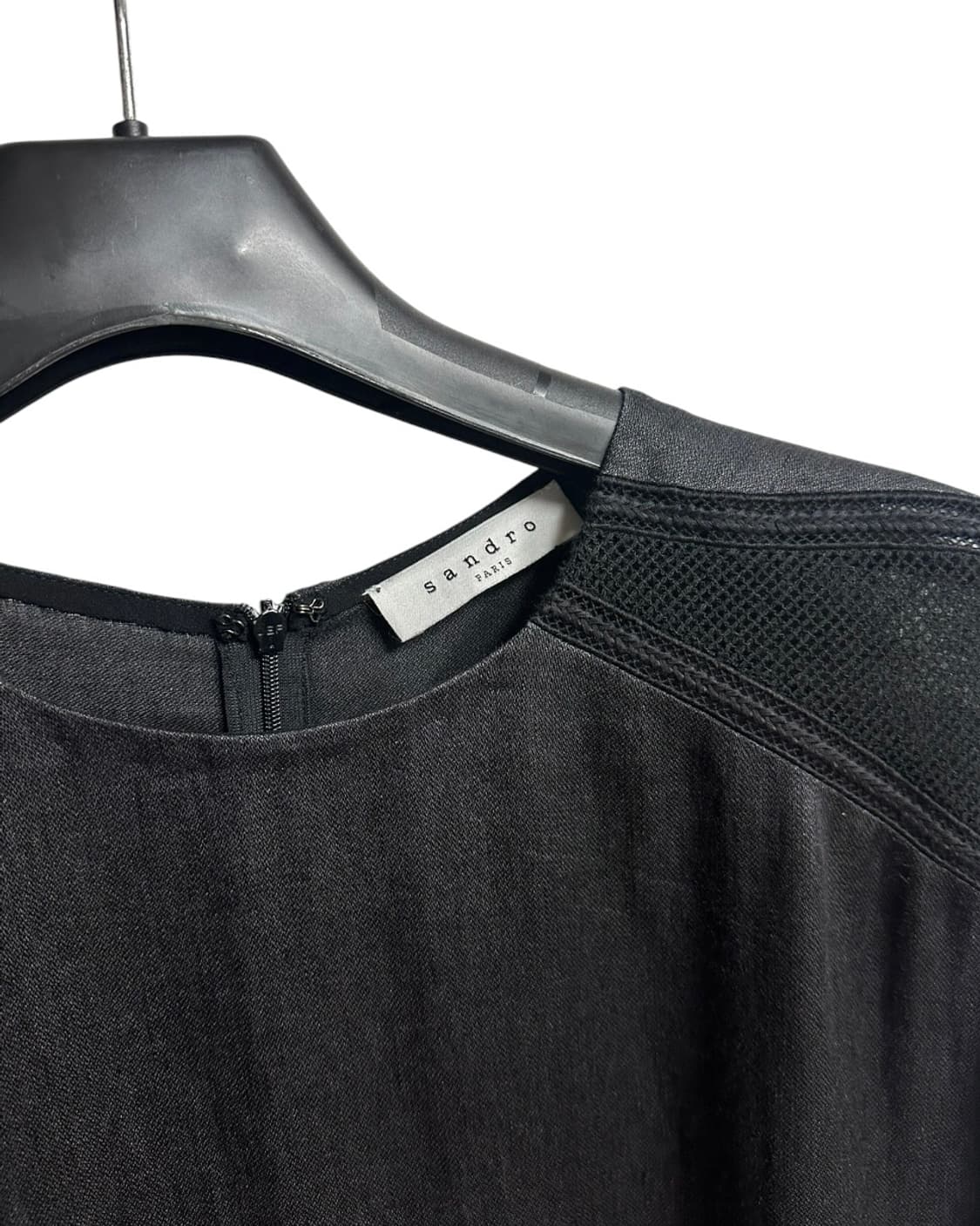 산드로(sandro) 마100% 블랙 슬리브리스 원피스 43size 상품이미지4