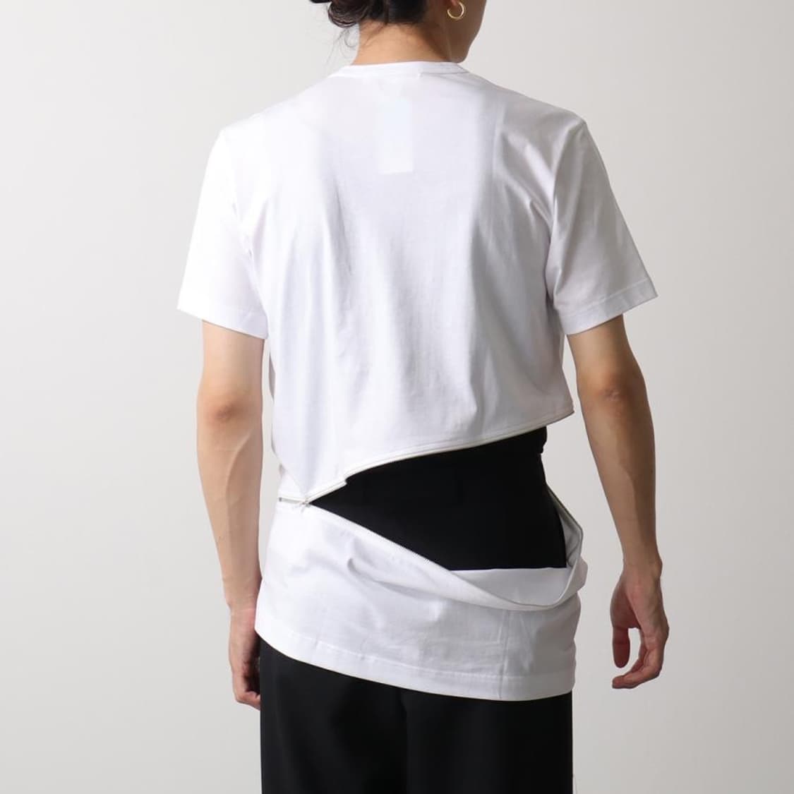 [M,L,XL]꼼데가르송 26ss 지퍼 티셔츠/화이트 상품이미지3