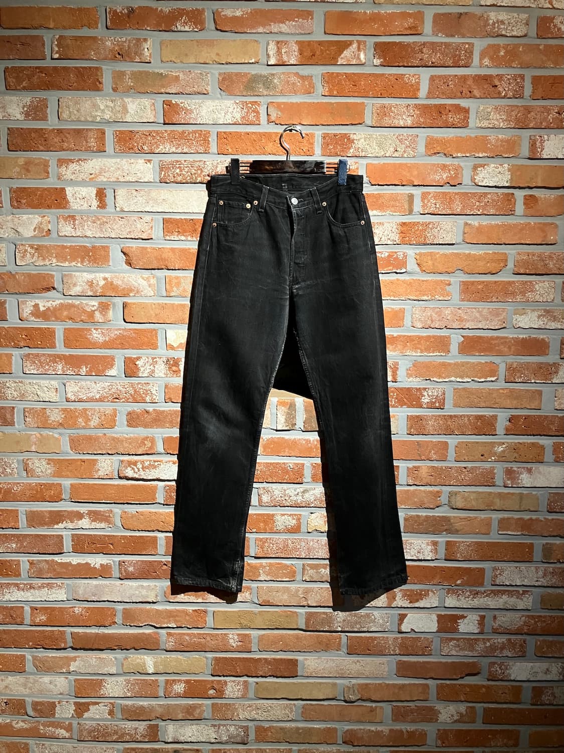 90s USA 빈티지 리바이스 501 블랙 데님 팬츠 상품이미지1