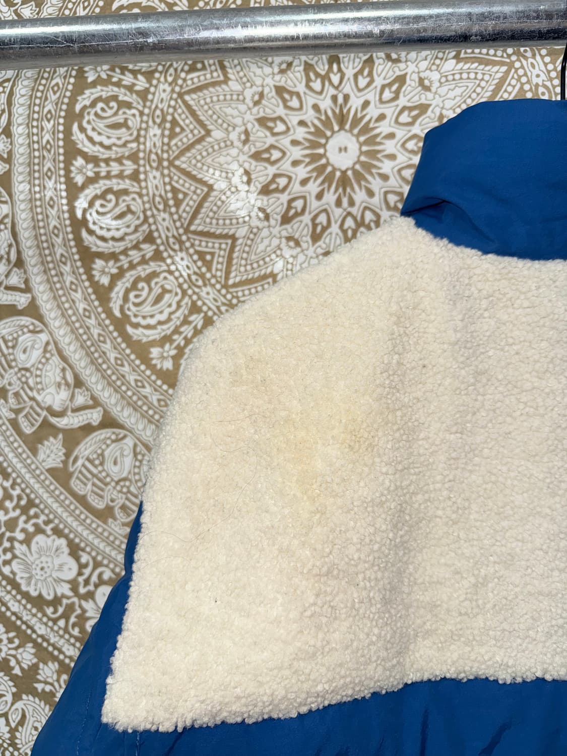 H.X STUIDIO 빈티지 후리스 배색 경량패딩  상품이미지5