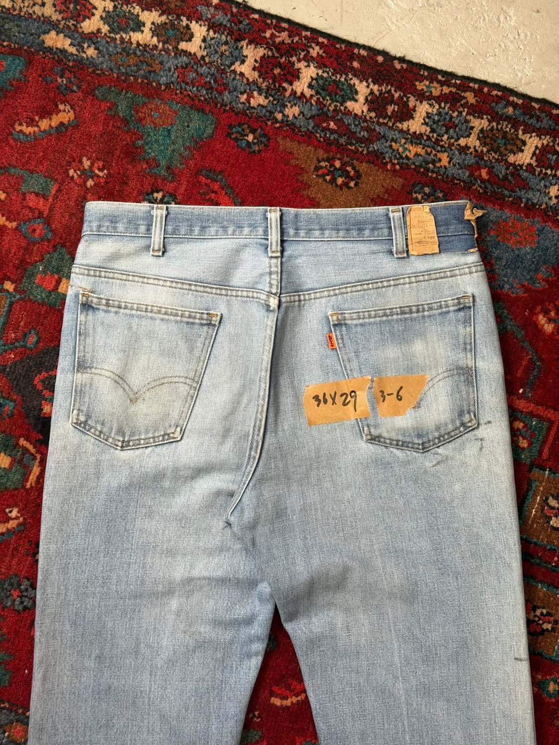70's USA Made 빈티지 리바이스 517 오렌지탭 부츠컷 데님 상품이미지6