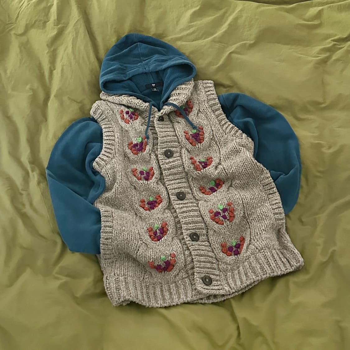 🍇 Grapes Vest Zip-Up Knit 상품이미지1