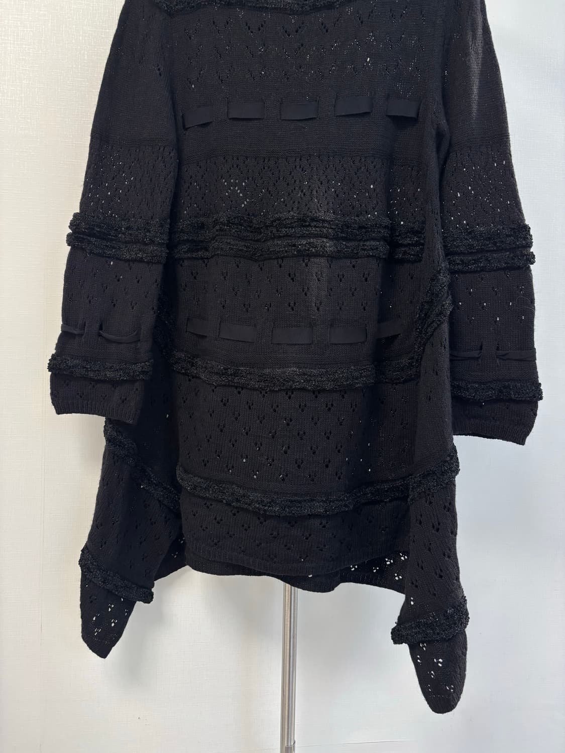 폴리 테이프 트리밍 언빌 크로셰 원피스 상품이미지3