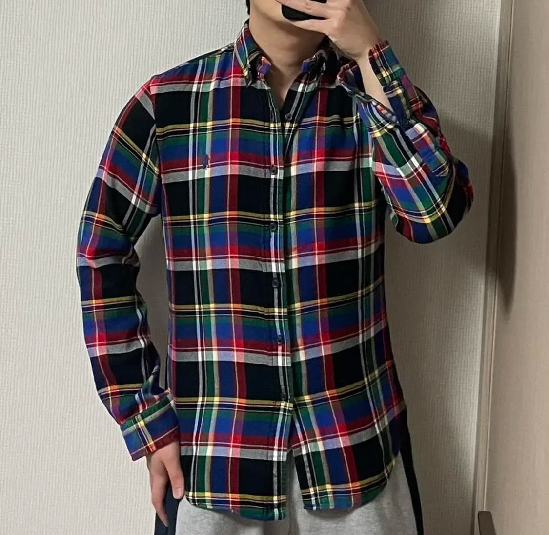 정품 폴로 랄프로렌 멀티컬러 타탄체크 셔츠 남방 상품이미지1