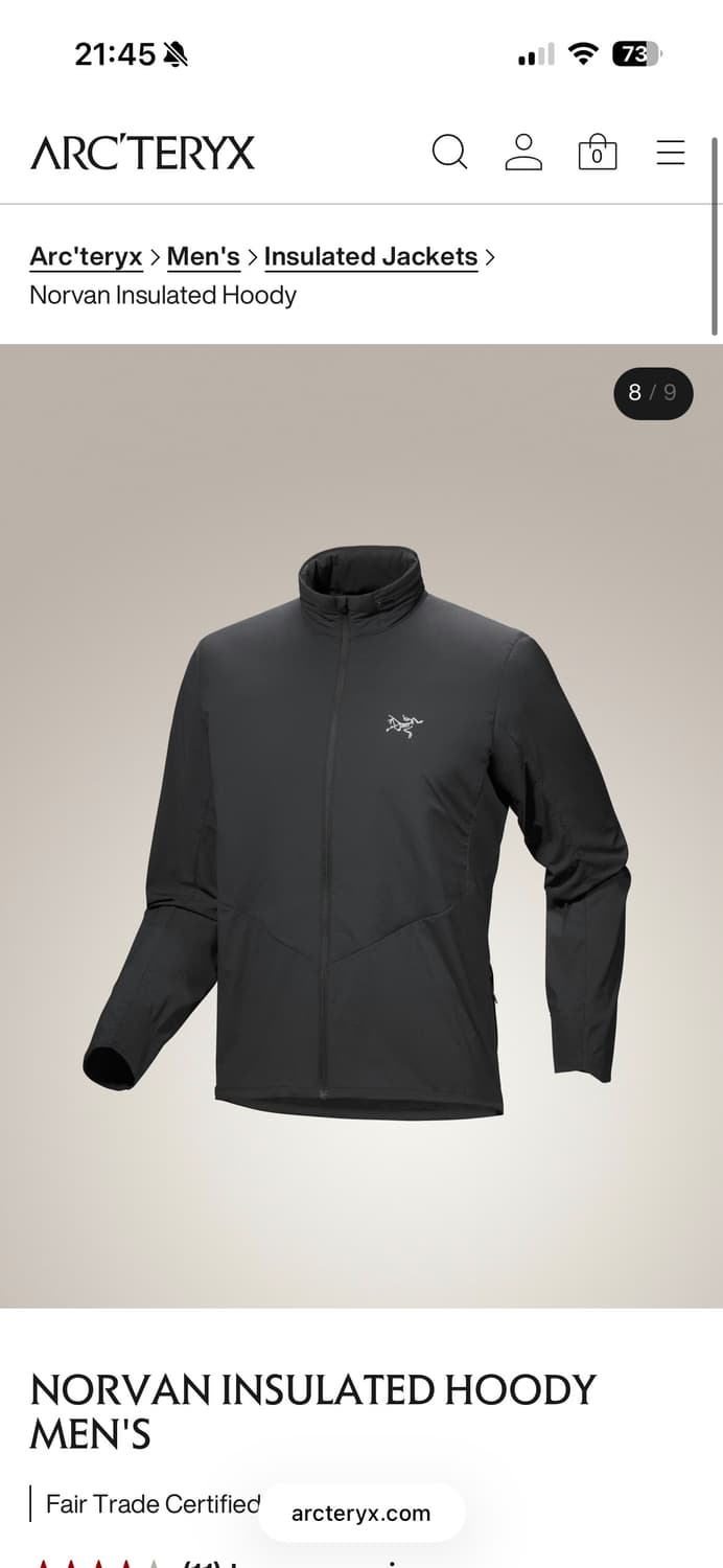 [XL] 아크테릭스 노반 인슐레이티드 후디 자켓 상품이미지1