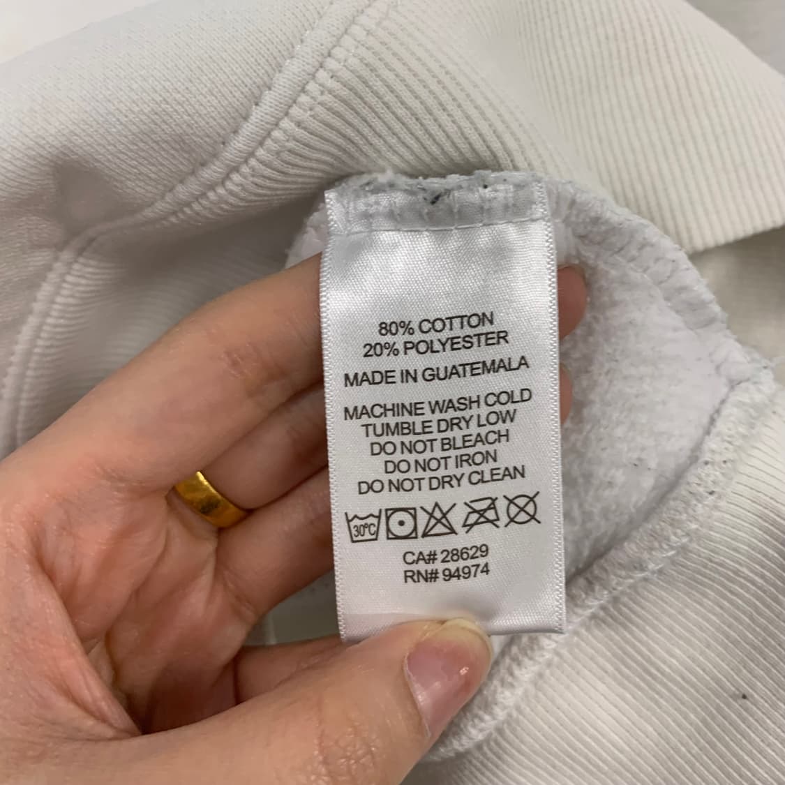 스투시 스탁로고 화이트 후드티 상품이미지8