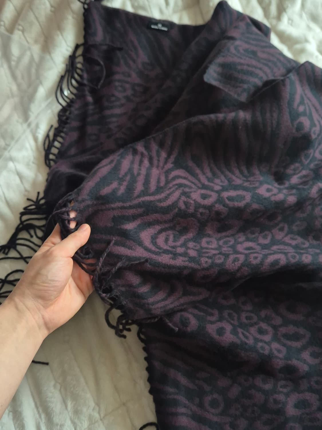 레오파드 버건디 머플러 상품이미지1