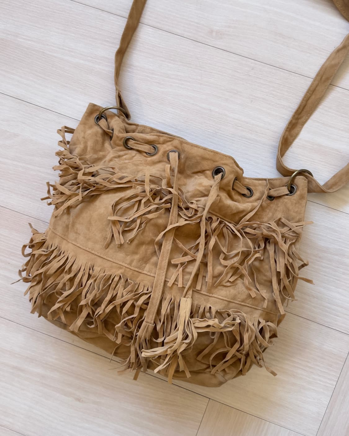 [Vintage] Suede Fringe Bucket Shoulder B 상품이미지2