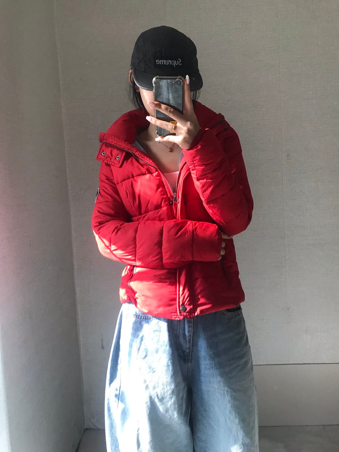 아베크롬비 레드 패딩 상품이미지4