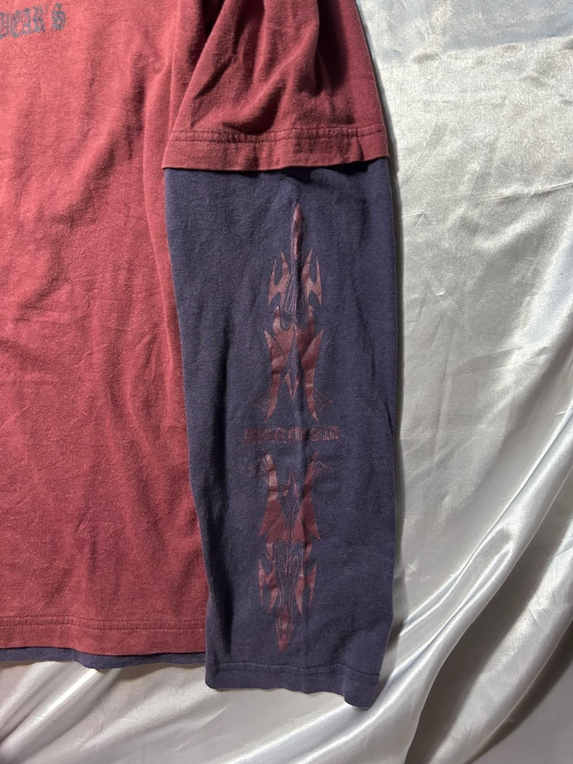 red layered punk sleeve 상품이미지3