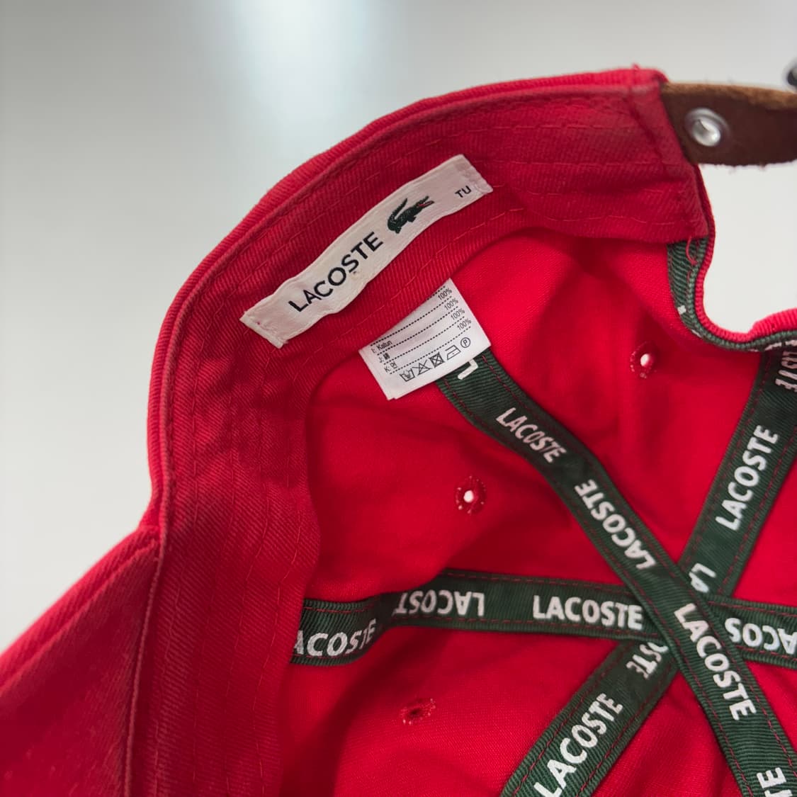 라코스테 오버사이즈 크로커다일 코튼 캡 상품이미지4