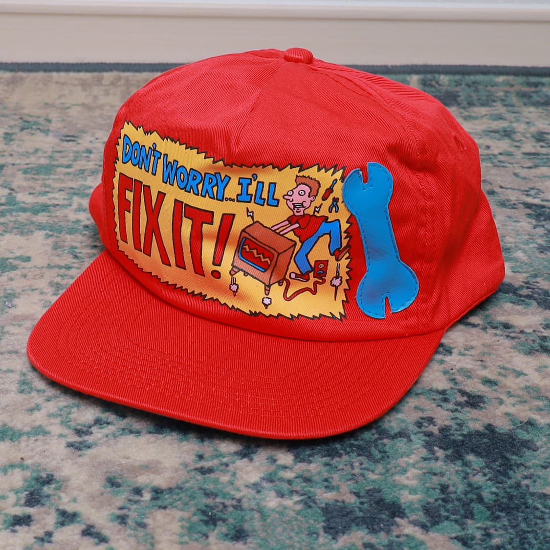 VTG 1990년대 빈티지 트러커 캡 모자 레드 상품이미지1