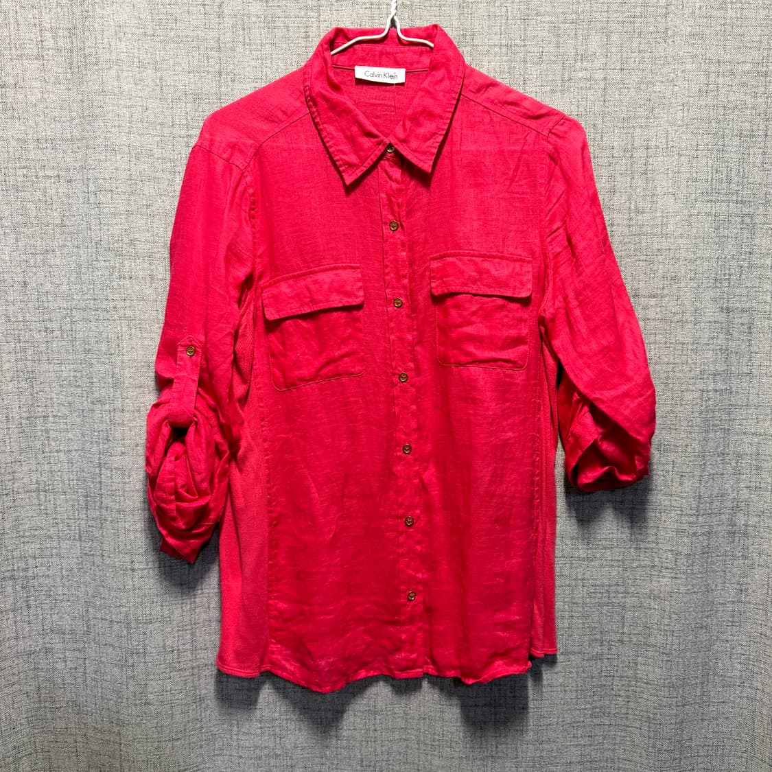 캘빈클라인 린넨  셔츠 롤업 소매 상품이미지1